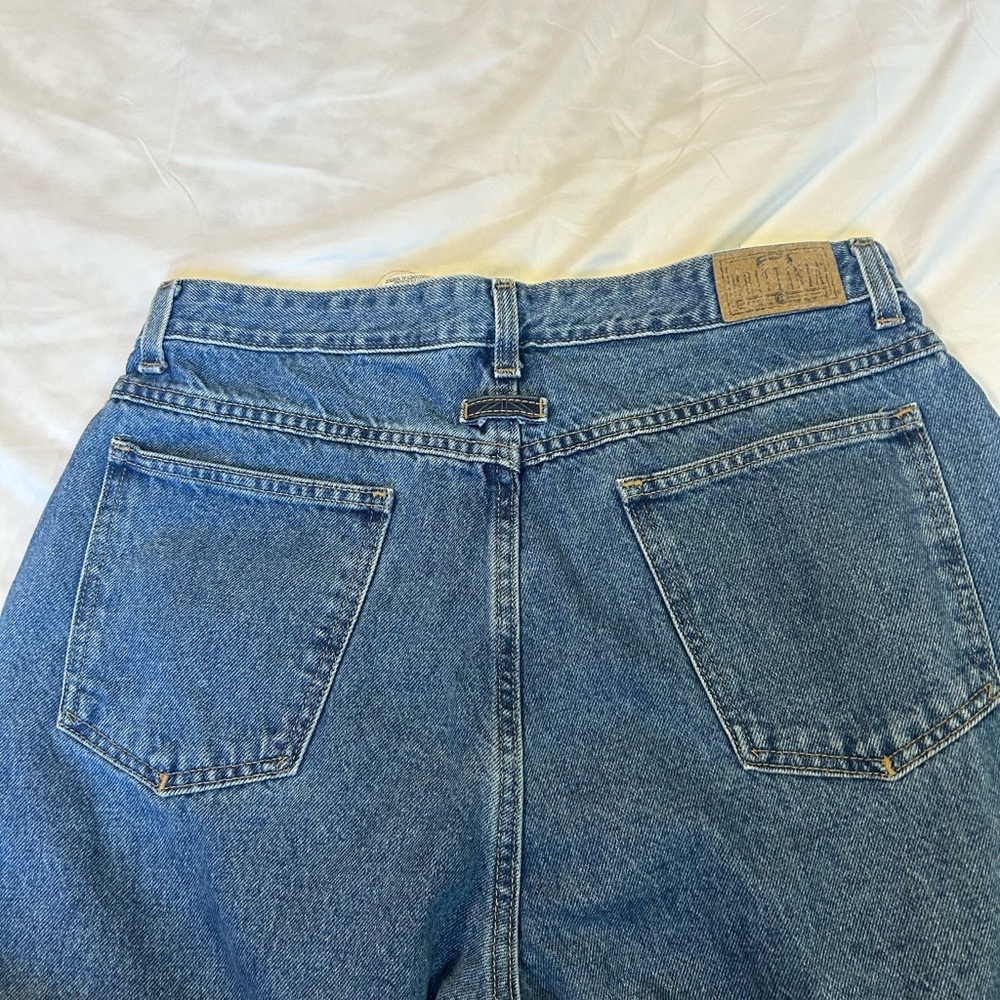 Vintage 90s Brittania  Denim Jeans Waist Tapered Leg Womens Size 16 Pleated - Picture 10 of 11